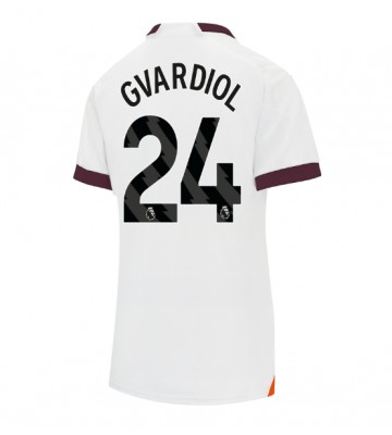 Manchester City Josko Gvardiol #24 Bortatröja Kvinnor 2023-24 Kortärmad
